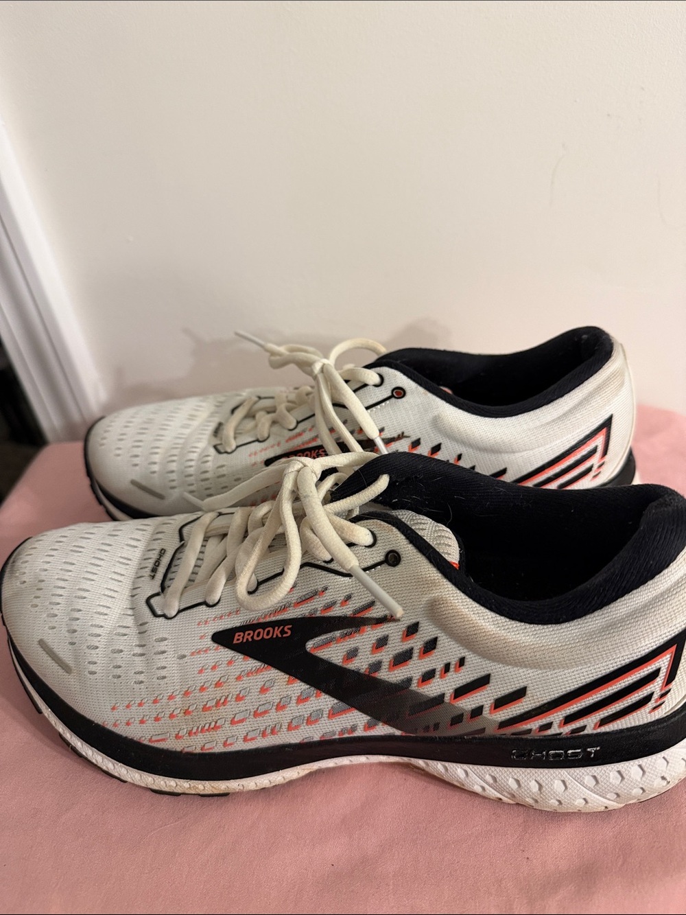 Brooks White Black and Orange Women's Running Sneakers